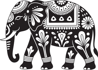 Walking Elephant with Raised Trunk Silhouette

Mother and Baby Elephant Vector Scene

Decorated Indian Elephant Silhouette Design

Elephant in Savannah Vector Art

Elephant Herd Silhouette at Sunset