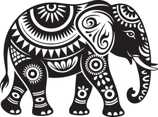 Walking Elephant with Raised Trunk Silhouette

Mother and Baby Elephant Vector Scene

Decorated Indian Elephant Silhouette Design

Elephant in Savannah Vector Art

Elephant Herd Silhouette at Sunset