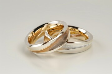 High Definition View of Wedding Rings with Paper Piece