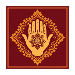 Henna Hand Art Frames for Intricate Tattoo Design