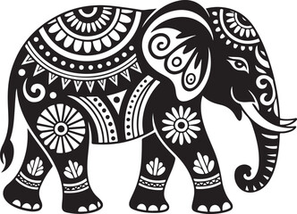Walking Elephant with Raised Trunk Silhouette

Mother and Baby Elephant Vector Scene

Decorated Indian Elephant Silhouette Design

Elephant in Savannah Vector Art

Elephant Herd Silhouette at Sunset