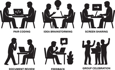 Illustration of Collaborative Teamwork in Software Development