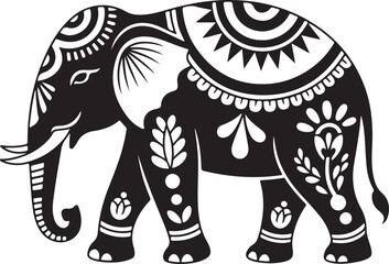 Walking Elephant with Raised Trunk Silhouette

Mother and Baby Elephant Vector Scene

Decorated Indian Elephant Silhouette Design

Elephant in Savannah Vector Art

Elephant Herd Silhouette at Sunset