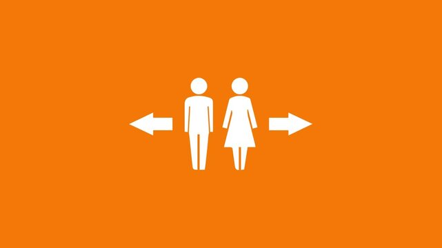 Toilet icon animation on colorful background. Toilet icon.
