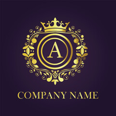 Letter  luxury gold logo concept