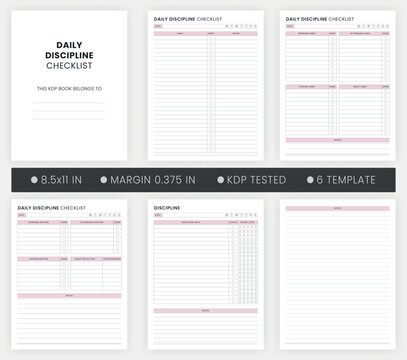 Daily Discipline Checklist Printable Template