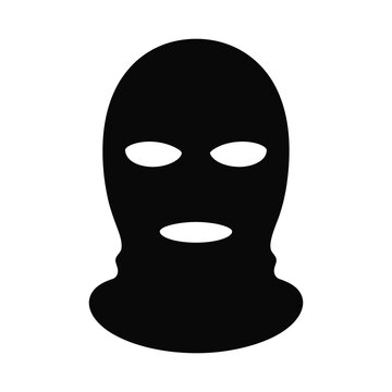 recommend clip art: Thief mask vector illustration with robber face mask flat logo
                    
                    