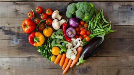 野菜で描く、愛のハート