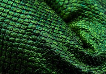 Obraz premium Snake Scales as Geometric Chrome Pattern