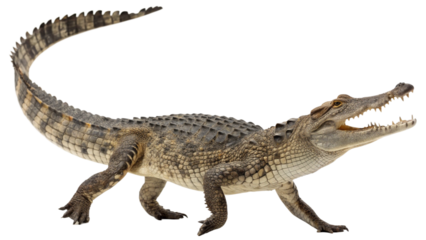 Crocodile, isolated transparent background