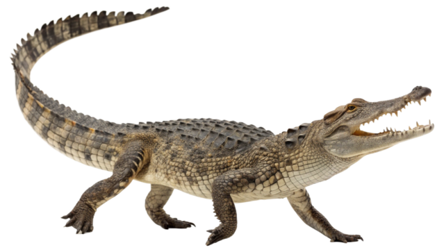Crocodile, isolated transparent background