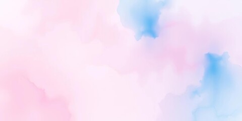 Obraz premium Soft pastel pink and blue watercolor wash, blending seamlessly, dreamy, gradient