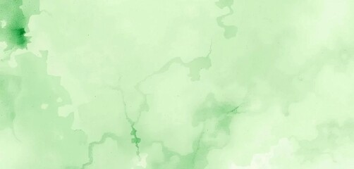Obraz premium Subtle, diffused green watercolor wash, soft edges, ethereal texture, backdrop, misty