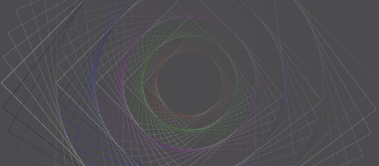 Pastel Radiating Lines and Dots on Dark Background — Complex Interwoven Abstract Pattern with Geometric Depth and Central Converging Focus for Digital, Tech, and Design Applications