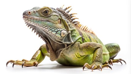 Obraz premium Wooden towel ladder with teal and green striped towels on white background