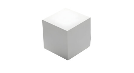 Fototapeta premium White cube on black background