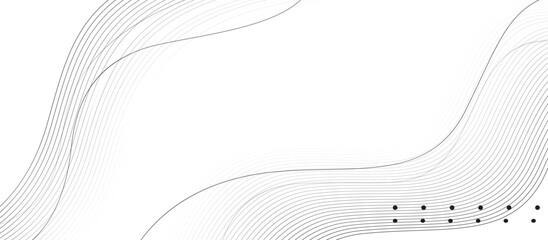 Monochrome Abstract Background with Overlapping Wavy Black Lines and Dots on White, Featuring Varying Densities and Flowing Curves for Depth, Motion, and Data-Inspired Visual Complexity