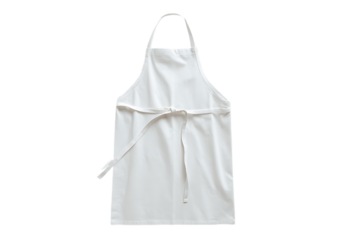 White apron isolated on black background
