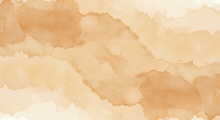Fototapeta premium Light brown watercolor wash background, soft gradient and artistic texture
