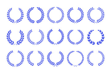 Blue water splash and wave icon set, aquatic theme vector, ocean drop elements, summer design, clean and modern illustration