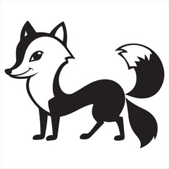 Fototapeta premium Minimal Fox Logo Design – Vector Silhouette Style for Wildlife Branding, Modern Animal Logo, Nature-Inspired Identity, Clean Fox Graphic Art