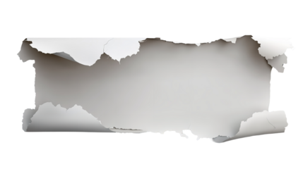 Unveiling a blank canvas a tear in reality revealing endless possibilities ready for your on transparent background