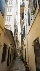 Fototapeta premium Historic buildings in old Corfu Town on the island of Corfu, Greece