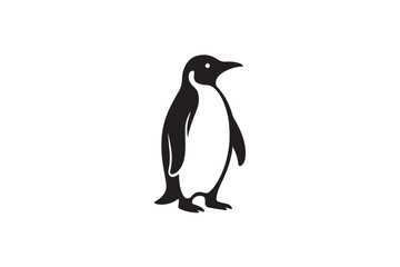 Penguin vector on white background.01