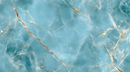 Detailed turquoise marble texture with gold veins.