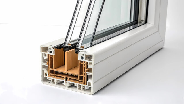 Explore the cross section of a modern upvc window frame showcasing its multi chambered design and insulation