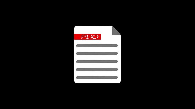 PDF icon animation . Read pdf file icon. pdf symbol 4k animated.