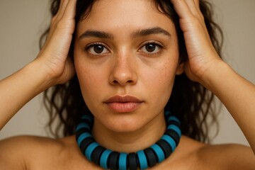 Naklejka premium Riga, Latvia 05-09-2024 A Study in Cultural Expression Through Jewelry