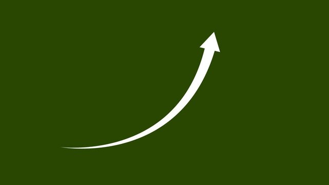 directional arrow loop animation. Animated arrows for the overlay video layer. 4k animation.Business growth arrow and graph chart, Business line arrow, improvement, business strategy, arrow rising up