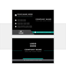 Corporate Modern and Creative Business card and editable vector graphic design. horizontal simple clean business or visiting card. best for print items. editable vector illustration.

