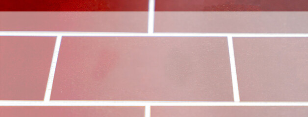 Cards on the table for logo copy paste. Brick Wall made of building blocks.