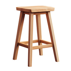 wooden chair isolated on white