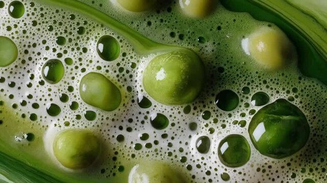 iced matcha latte texture zoom in k video