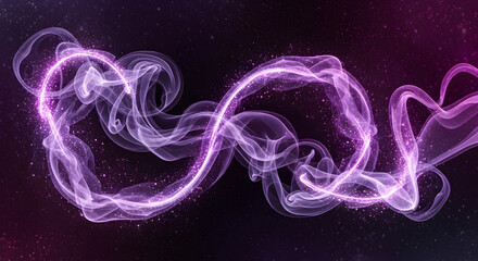 Abstract glowing purple design