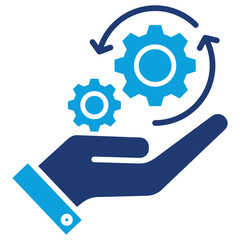 Process Flat Blue Icon