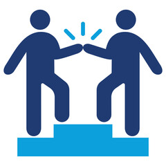 Support Flat Blue Icon