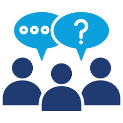 Question Flat Blue Icon