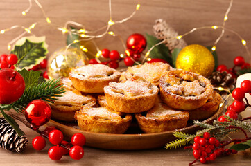 Homemade festive mincemeat pies