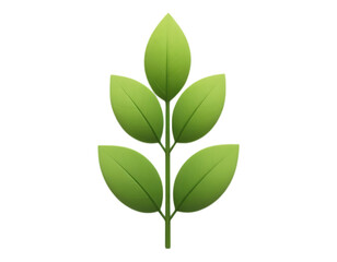 Green Leafy Branch Illustration