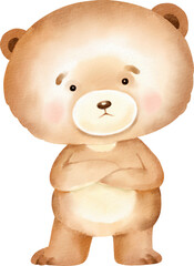 watercolor teddy bear cute