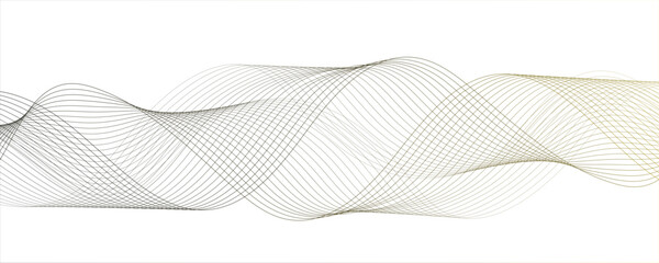 Abstract clean, modern background with smooth, flowing waveforms and fine parallel lines.Digital frequency track equalizer with Stylized line art. Twisted curve lines and blend.