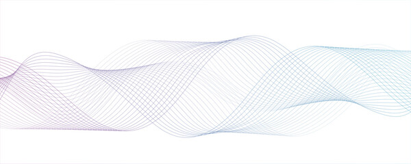 Abstract clean, modern background with smooth, flowing waveforms and fine parallel lines.Digital frequency track equalizer with Stylized line art. Twisted curve lines and blend.