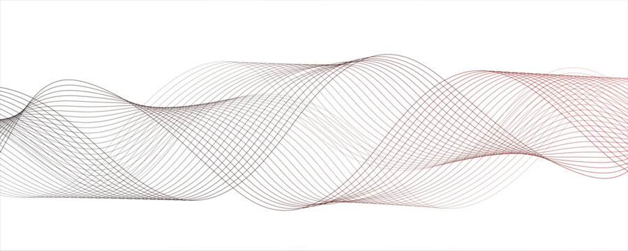Abstract clean, modern background with smooth, flowing waveforms and fine parallel lines.Digital frequency track equalizer with Stylized line art. Twisted curve lines and blend.