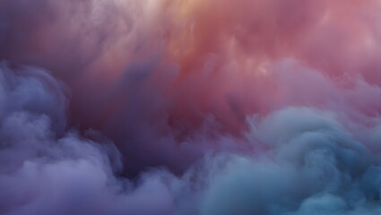 Vivid Abstract Cloud Swirl in Purple, Blue, and Pink Tones
