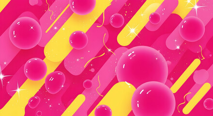 Abstract pink and yellow pattern