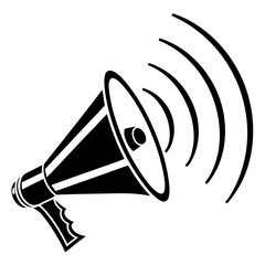 megaphone on white background